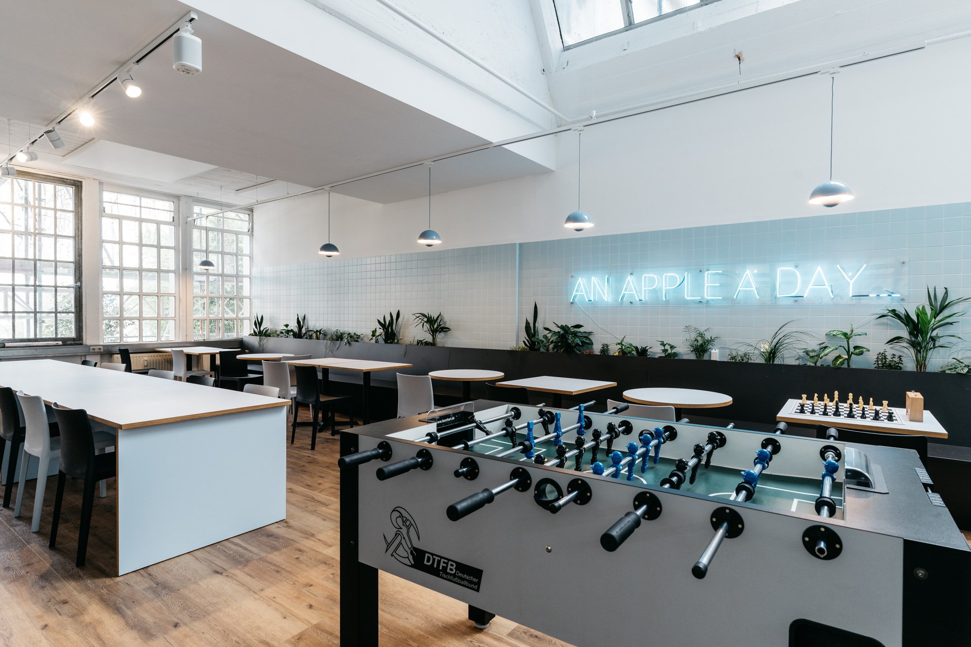 Foosball table in the kitchen from Appmatics