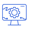Bildschirm mit Zahnrad Icon
