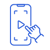Icon, das einen Finger auf einem Smartphone abbildet