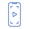 Smartphone mit Videoplayer Icon