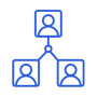 People are connected by lines Icons 