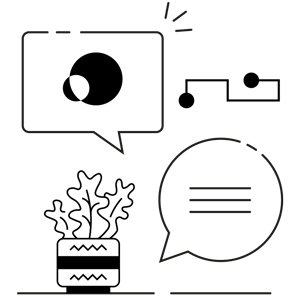 Sprechblase mit Appmatics Logo Grafik