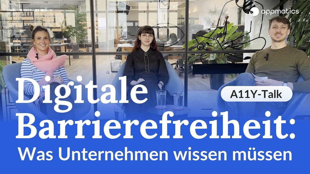 Preview zum YouTube Video: Digitale Barrierefreiheit - Was Unternehmen wissen müssen - Accessibility Talk