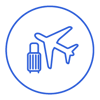 airplane and suitcase icon