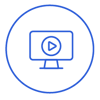 Screen with playbutton on screen