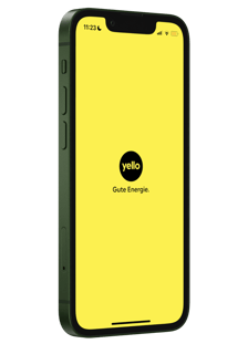 Smartphone-mit-Startseite-der-Yello-App