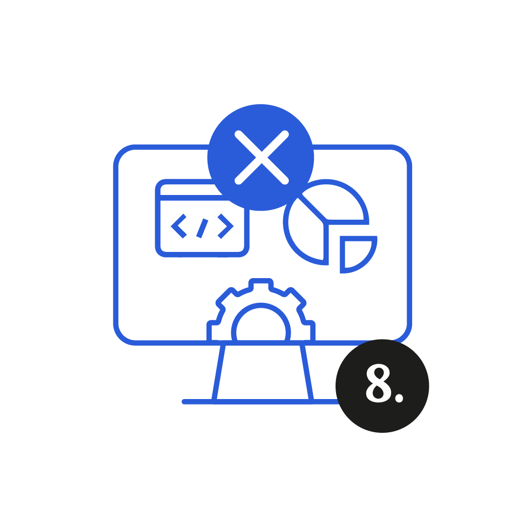 Bildschirm zeigt Dashboard Icon