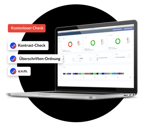Laptop zeigt ein Beispiel-Dashboard